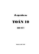 Ôn tập kiểm tra Toán 10 - Năm học 2018-2019